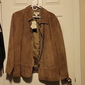 CJ Banks Suede Jacket, Washable & Dryable size 1X, never worn